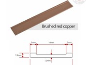 Flat Bar - 20mm x 2mm Brushed Rose Gold